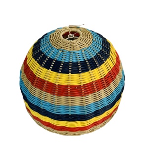 Lampada a Sospensione <span class=keywords><strong>in</strong></span> Rattan Plastico Intrecciato Arcobaleno XH per Soggiorno, Camera da Letto, Ristorante, Caffè, Casa da Tè, Bar, Club - Product Image 1
