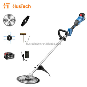 21V Cordless <b>Manual</b> <b>Lawn</b> <b>Mower</b> with Brush Cutter Blade Walk Trimmer Industrial Grade Grass Box for Grass Weed Eater DIY Grading - Product Image 4