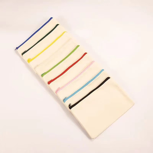 <span class=keywords><strong>X415</strong></span> pour l'exportation, sac à fermeture éclair en toile vierge en stock, trousse de maquillage tendance, trousse à crayons à fermeture éclair, personnalisable - Product Image 6