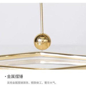 Armen's Metal Pendulum Desk Clock Red Face Gold Frame Silent Sweep Second Movement Modern Home Decoration - Product Image 2