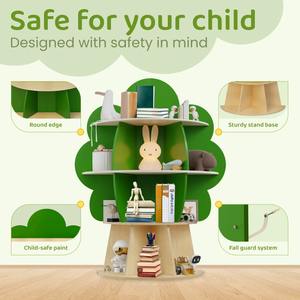 현대 침실과 거실 홈 가구 나무 어린이 책장 어린이를위한 나무 나무 책장 - Product Image 5