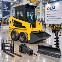 Harga Pabrik EPA Wheel Skid Steer Loader Mesin Diesel Dua Kecepatan Skidsteer Loader Kapasitas Muat Tinggi untuk Pekerjaan di Halaman