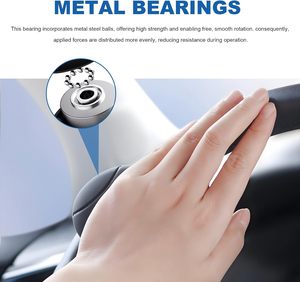 <span class=keywords><strong>Muchi</strong></span> ABS - Bola de Asistencia para Volante de Coche, Antideslizante, Impermeable, Repuesto Universal, Accesorios Giratorios para Automóvil, Color Negro - Product Image 6