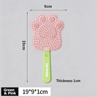 Brosse de toilettage pour animaux de compagnie en silicone souple, forme patte, mignonne et simple, pour chat et chien, brosse de massage et de démêlage pour éliminer les poils lâches