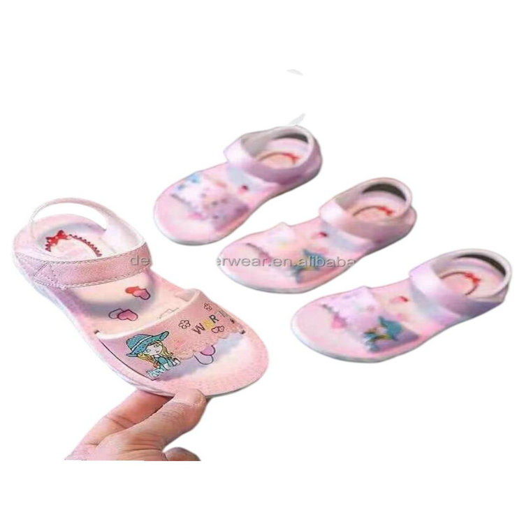 Сандалии из ПВХ для девочек 3-15 лет, размер 25-39, 1,58 доллар, модель WYX055