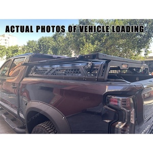 Jiutree ชั้นวางสัมภาระหลังคา F150ขยายได้สำหรับ Ford Raptor โครงเหล็กที่มีการออกแบบให้โหลดสูงสุดครึ่งความสูงเหมาะสำหรับการจัดเก็บของรถกระบะ - Product Image 3