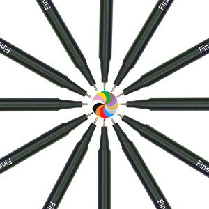 カラーペン0.4mmファインライナーペン水ベースインク多色ファインポイントマーカー書き込みスケッチ描画用 - Product Image 4