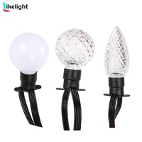 Guirlande lumineuse de Noël LED C9 permanente pour extérieur, ampoules DC12V RGBW UCS1903/GS8208, contrôle par application, éclairage de fête