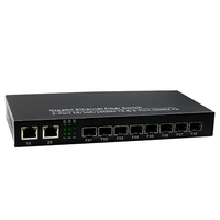Convertisseur de média Ethernet à fibre optique Gigabit haute vitesse 8 ports 10/100/1000M 20 KM 2 SFP 2 RJ45 SFP