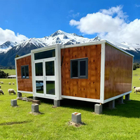 Maison conteneur préfabriquée extensible en acier léger, mobile, pour bureau, cuisine, chambre, dortoirs, étanche et alimentée à l'énergie solaire