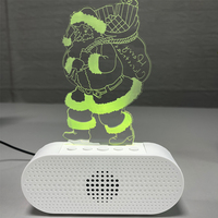 Bases musicales 3D personalizadas, mini luz nocturna acrílica, teléfono remoto controlado para el hogar, dormitorio, uso al aire libre