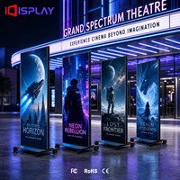 Écran d'affichage LED pliable pour événements, lecteur publicitaire intelligent portable, affichage numérique d'intérieur, écran d'affichage LED pliable, P1.86 P2.5 GOB, raccordement sans soudure