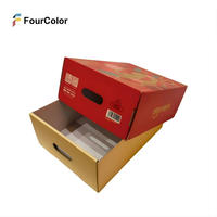 Op maat gemaakte recyclebare kraft golfkartonnen verzenddozen met matte laminatie & vierkleurenprint voor fruitverpakkingen