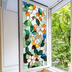 Pegatina <span class=keywords><strong>de</strong></span> Vidrio Esmerilado Antiestática, Impermeable, Removible, Decoración <span class=keywords><strong>de</strong></span> Ventanas con Efecto Vitral Electrostático <span class=keywords><strong>para</strong></span> Hogar y Oficina - Product Image 2