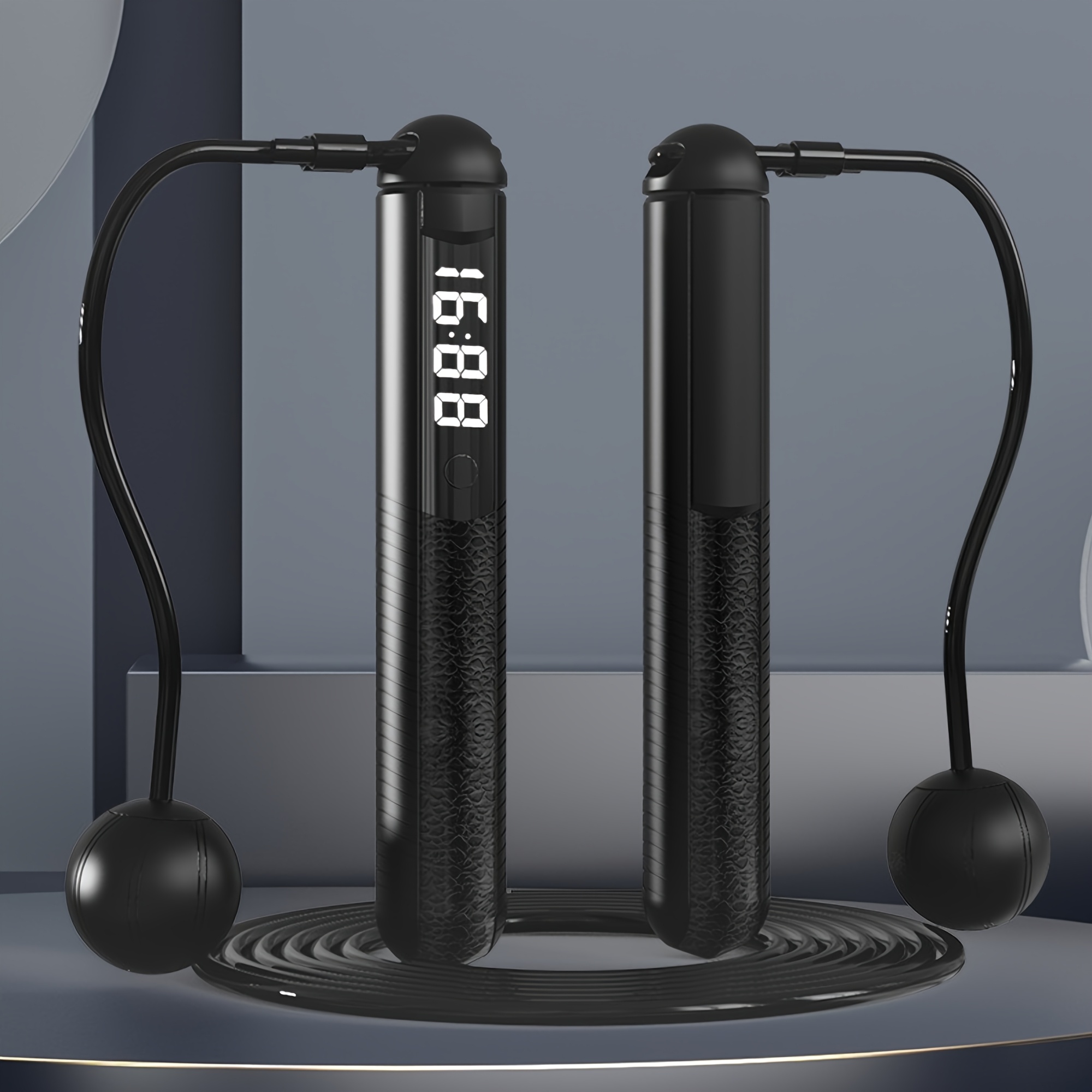 Hot-Selling Dual-Use Steel and PVC Sports Jump Rope Cordless Household Weight-Bearing Intelligent Counting Jump Rope