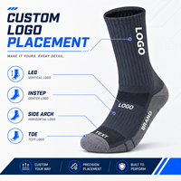 Chaussettes de sport athlétiques personnalisées en jacquard, antidérapantes, rembourrées, avec logo personnalisé, pour hommes