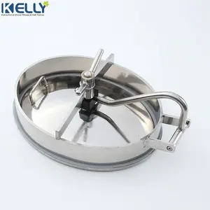 Stainless Steel 304 Sanitary Elliptic type manhole cover with pressure