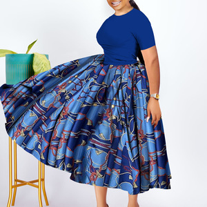 <span class=keywords><strong>Abiti</strong></span> Estivi Alla Moda <span class=keywords><strong>Taglie</strong></span> Forti <span class=keywords><strong>per</strong></span> Donna, <span class=keywords><strong>Eleganti</strong></span> e Casual con Maniche Corte Arricciate, Vestiti Stampati a Linea A - Product Image 4