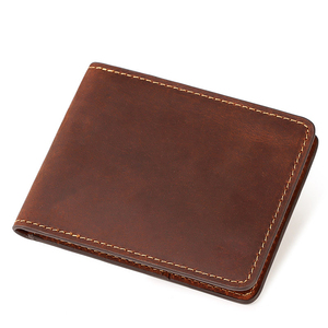 Portafoglio Leggero Pieghevole in Vera Pelle con Molteplici Scomparti per <span class=keywords><strong>Carte</strong></span> <span class=keywords><strong>di</strong></span> <span class=keywords><strong>Credito</strong></span>, Stile Business, Basso MOQ - Product Image 1