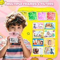 Çocuklar için Anında Baskı Yapan HD Dijital Fotoğraf Makinesi, Fotoğraf ve Video Kaydı Özellikli 2.4 İnç Ekranlı Oyuncak