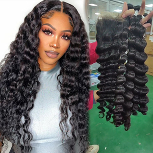 生人发15A级松散深波角质层对齐生印度发10 ~ 30英寸现货准备发货 - Product Image 2