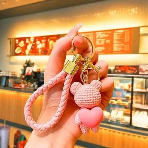 Wholesale 3D Love <b>Bear</b> PVC Keychain <b>Cute</b> Cartoon Resin <b>Bear</b> Bag Charm Couple Gift Animal Keychain MOQ 100pcs OEM Accepted - Product Image 1