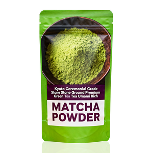 Emballage en plastique vide étanche à l'humidité personnalisé Doypack debout sacs en mylar pochettes pour poudre <span class=keywords><strong>Macha</strong></span> et poudre d'épices - Product Image 2
