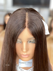 Pelucas judías de diseño de lujo de alta calidad cabello brasileño 100% Remy Virgen Color Natural HD encaje transparente recto blanco mujeres - Product Image 5