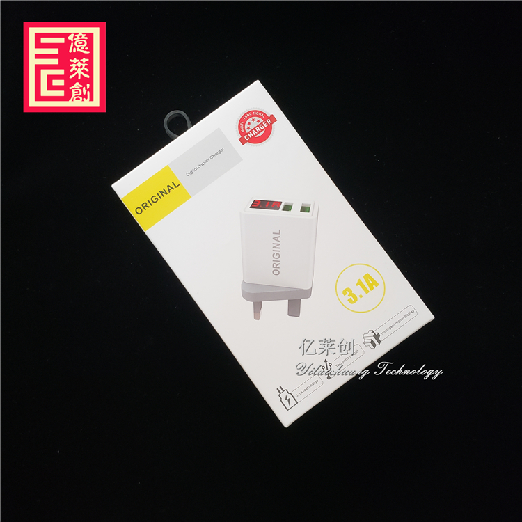 Африканская Лидер продаж, быстрое зарядное устройство с 2 Usb-портами, 5 В, 3,1 А, двойное настенное зарядное устройство со светодиодным дисплеем для телефона Infinix /Oraimo, адаптер для путешествий с вилкой Стандарта Великобритании