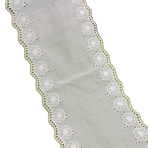 Encaje francés de doble cara con diseño floral de margaritas pequeñas bordadas, accesorios DIY para ropa de mujer, Hanfu y ropa infantil, color albaricoque. - Product Image 5