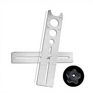 Herramienta Localizadora de Orificios para Azulejos, 3 Rayos, Acero Inoxidable, Grado Industrial, OEM ODM, Tamaños de Orificios de 25mm, 40mm, 45mm, 55mm - Product Image 1