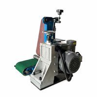 Moteur d'entraînement à courroie plate multifonction pour ponceuse à bande, pour le débavurage, le polissage et le rectification de surfaces métalliques (Grains P80-P400, 1-5 m/min)