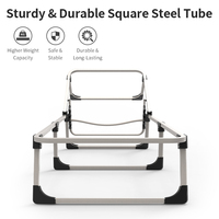 Lit simple en métal sur mesure, lits en métal modernes, lit pliant portable pour le bureau, la sieste, le camping, pour une utilisation en intérieur et en extérieur