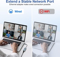 Adaptador USB 3.0 Dual a Ethernet, USB C a RJ45 Gigabit LAN 1000Mbps, Compatible con MacBook, Surface, Windows OS, Aluminio