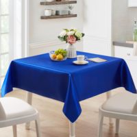 Nappe de table en satin rectangulaire, bleu royal, 60 x 120 pouces