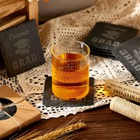 Sous-verres carrés en ardoise naturelle, classiques, en vrac, 10 cm, personnalisables, modernes, épaisseur 5 mm, imprimés UV, pour mariages