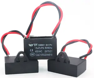 YTF High Performance Power ACมอเตอร์CBB61 Capacitor Capacitor 450V 1.8UF 38*30*20 มม.3000 ชั่วโมงสำหรับบีบอัดปั๊มน้ำ