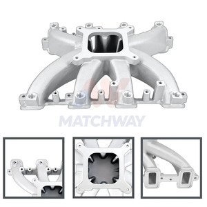MATCHWAY New <strong>CNC</strong> Machined Satin Aluminum Super <strong>Victor</strong> Single Plane 4150 EFI Intake Manifold for Gen III LS3 L92 Fuel Rail Kits - Product Image 5