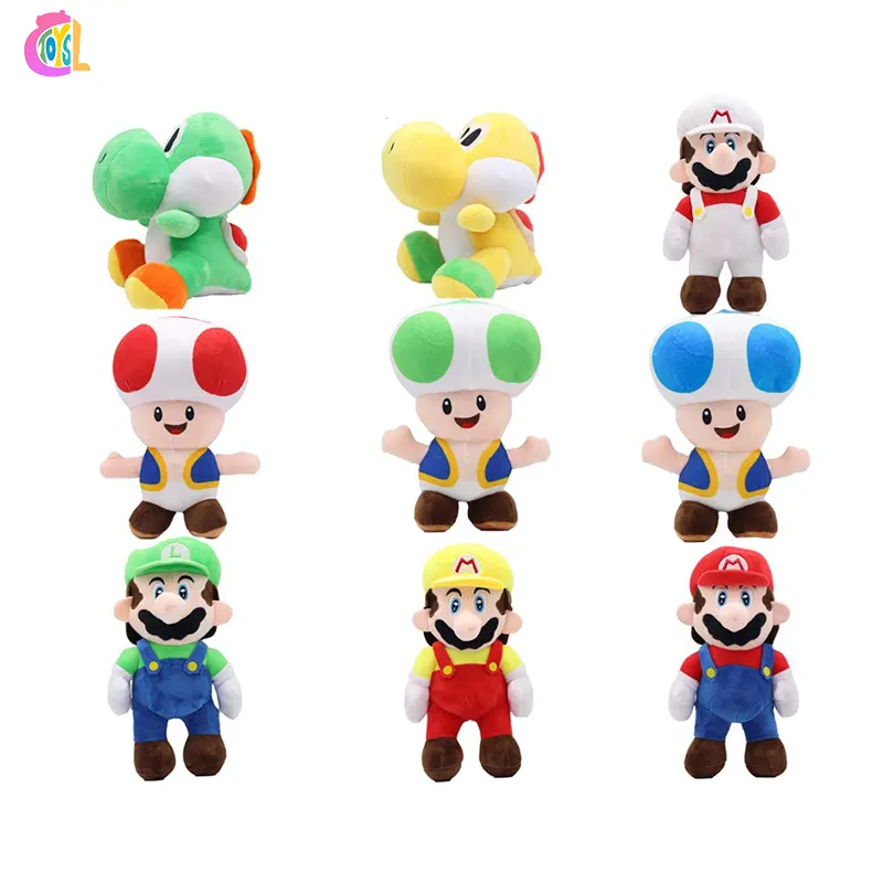 Gran oferta, muñeco de peluche de Super Mario Bros Luigi de 23cm, juego de Anime, juguetes de peluche suaves para niños, regalos de cumpleaños, juguete para hablar