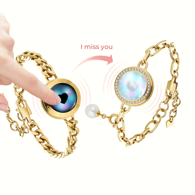 New Arrival TOTWOO Soulmate Smart Bracelets Long Distance Touch & Bluetooth Pairing Fashionable Jewelry for Couples
