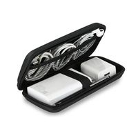 Petite pochette organisateur de câbles, sac en mousse à coque rigide pour adaptateur, câbles de disque dur, emballage électronique