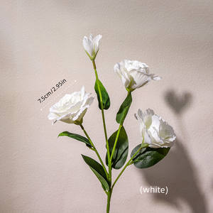 Flores artificiales blancas al por mayor decoración de boda seda a granel rosas blancas flor de cerezo rama orquídea Margarita ramo de flores - Product Image 5