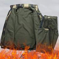 Ensemble veste et pantalon tactique camouflage pour homme avec bande lumineuse, idéal pour les sports de plein air et la chasse