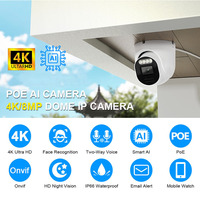 Tourelle en métal dôme 8 canaux Kit détection de visage intérieur IP66 4K 8MP filaire POE IP réseau sécurité maison CCTV système de caméra