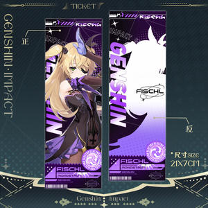 21x7CM Cool double face manga billet holographique laser anime carte pour les amoureux de livres <span class=keywords><strong>Genshin</strong></span> <span class=keywords><strong>impact</strong></span> signet - Product Image 2