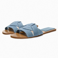 Offre Spéciale simple style dames en caoutchouc fond plat pantoufles plage nue bout ouvert sandales femmes