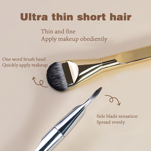 Nuevo Brocha de Maquillaje <span class=keywords><strong>MAANGE</strong></span> de Nylon con Forma de Lengua, para Base, Rostro, Belleza, Plana, Sin Costuras, Mango de Plástico, Ligera, Venta al por Mayor - Product Image 3