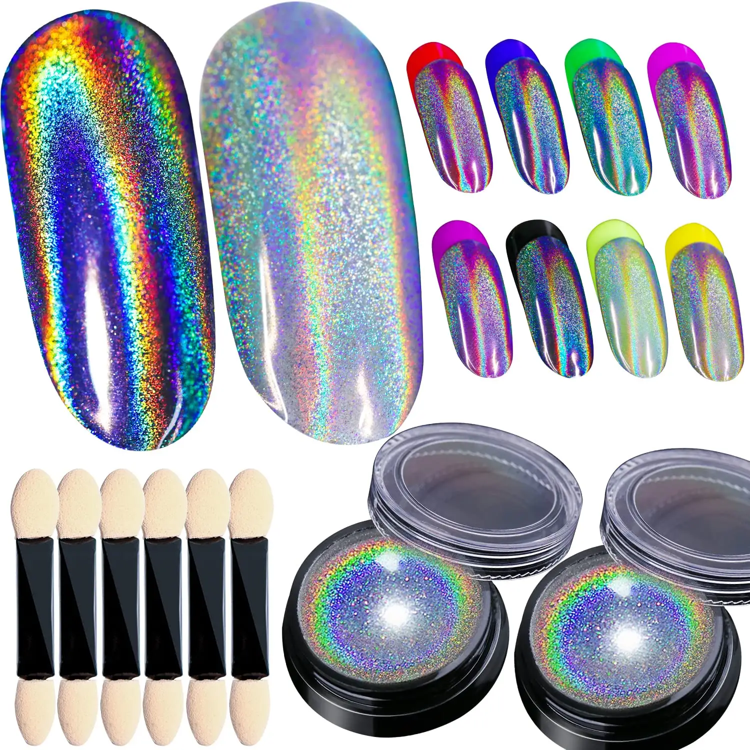 Vendita calda Glitter Nail Art olografico specchio cromato in polvere a basso prezzo del negozio al dettaglio prodotto