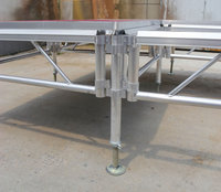 Scène événementielle extérieure en aluminium 4x8, podium facile à installer, plateforme de scène portable pour concert, église, mariage