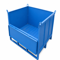 Cage de stockage pliable robuste en treillis métallique pour la logistique d'entrepôt, le recyclage, fabricant OEM